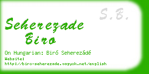 seherezade biro business card