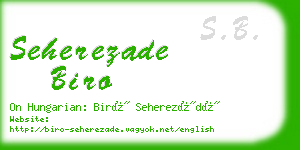 seherezade biro business card